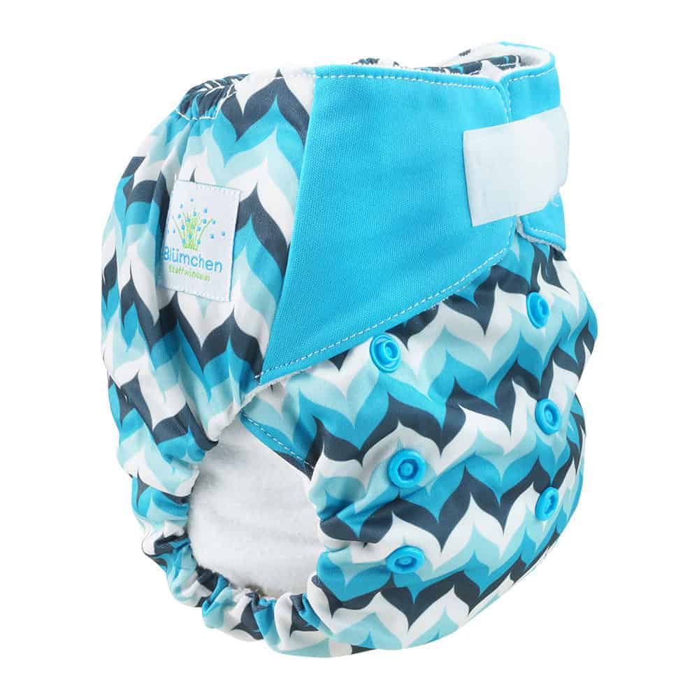 Blümchen All-in-One futuristisches Design (3,5-15kg) Klett Wellen