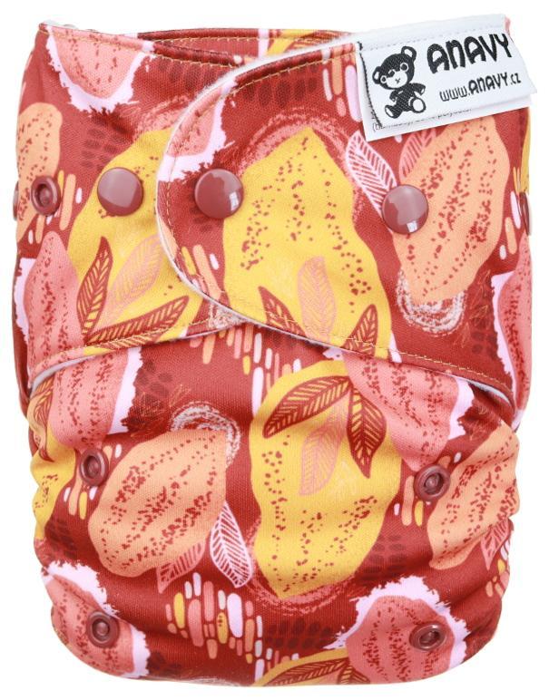Anavy All-In-One Stoffwindeln AIO Druckknöpfe Schokolade