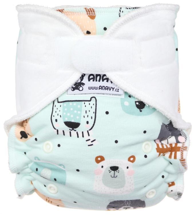 Anavy Höschenwindel Newborn 2-6 kg Klett Bärchen